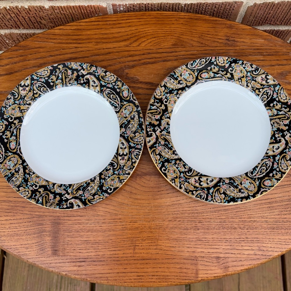 Vintage Takahashi San Francisco Paisley Bread/dessert Plates Set of 2